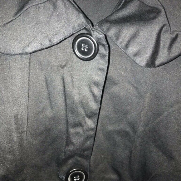 Courtenay Black Spandex Stretch Button Down Blazer Jacket 20W Cuff Sleeves - Picture 4 of 9